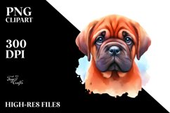 Vibrant Mastiff | Watercolor Clipart Product Image 1