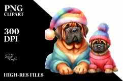 Vibrant Mastiff | Watercolor Clipart Product Image 1