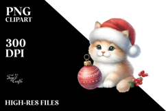 Cute Christmas Cat PNG Product Image 2