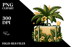 Retro Tropical Tree Suitcase, 20 oz Tumbler Product Image 2