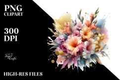 Watercolor Abstract Gladiolus Bouquet Product Image 3