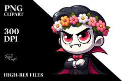 Silly Cartoon Vampire PNG Product Image 2