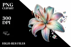 Glossy Lily Made of Diamonds, Transparent PNG Product Image 3