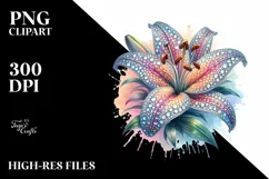 Glossy Lily Made of Diamonds, Transparent PNG Product Image 3