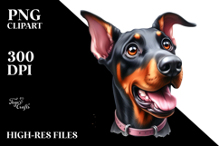 Funny Doberman Pinscher Clipart Product Image 2