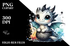 Cute Baby Dragon In Vase | Clipart Product Image 2