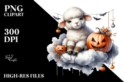 Watercolor Lamb for Halloween Product Image 2