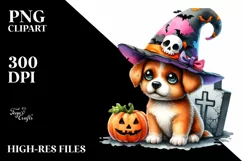 Baby Dog Halloween Grave Clipart Product Image 3