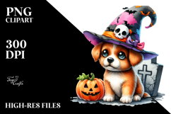 Baby Dog Halloween Grave Clipart Product Image 2
