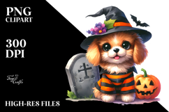 Vibrant Halloween Dog Clipart Product Image 2