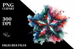 Colorful Star Watercolor Clipart Product Image 1