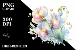 Detailed Glossy Mystical Mushroom Watercolor Splash PNG Product Image 1