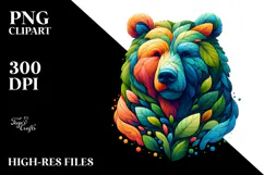Abstract Vibrant Watercolor Bear, 20 oz Tumbler Product Image 2