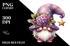 Cute Gnome with Calla Lily Floral Ornament PNG Product Image 2