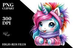 Excited Unicorn with Winter Clothes Product Image 2