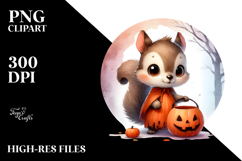 dressed for Halloween Baby Squirrel PNG Product Image 2
