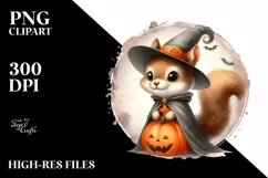 Cute Baby Squirrel Halloween PNG Product Image 1