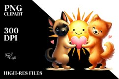 Sun with Malinois Heart PNG Product Image 2
