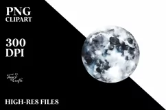 Simple Moon Watercolor Image | Tshirt|Tumbler|Mug|Clipart Product Image 3