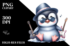 Energetic Baby Penguin PNG Product Image 2