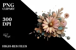 Pastel Stained Daisy Clipart, Transparent PNG Product Image 3