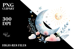 Whimsical Half Moon, Transparent PNG Product Image 2