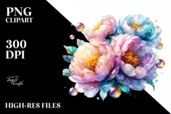 Glossy Peonies Made of , Transparent PNG Product Image 3