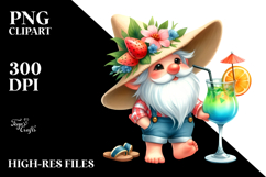 Whimsical Gnome Drinking Cocktail PNG Product Image 2