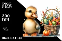 Colorful Baby Duck | Watercolor | Basket Product Image 3