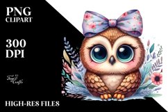 Owl Sitting Bow Funny Haircut Product Image 1
