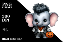Cute Baby Elephant Halloween PNG Product Image 2