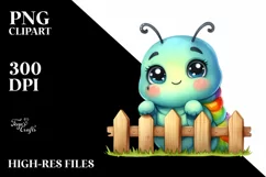 Cute Small Baby Caterpillar | Sublimation | Clipart Product Image 3