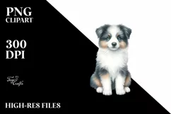Border Collie with Christmas Gifts PNG Product Image 1