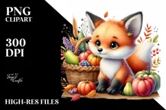 Colorful Baby Fox | Watercolor | Basket Product Image 1
