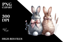 Bunnies Sitting View, Transparent PNG Product Image 2