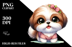 Happy Shih Tzu Cartoon, Transparent PNG Product Image 2