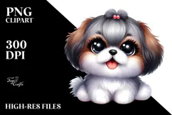 Cute Happy Shih Tzu, High-Res PNG Product Image 2