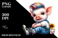 cute Baby Pig PNG Product Image 3