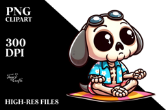 Silly Cartoon Skeletton with Beach Wear PNG Product Image 2