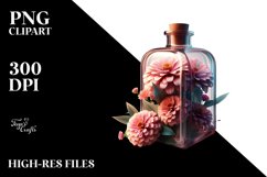 Abstract Bottle Zinnia Clipart Product Image 3