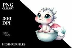 Cute Smiling Baby Dragon | Sublimation Clipart Product Image 3