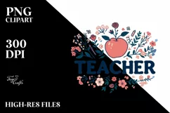 Simple Flowers Teacher Summer Flower PNG Product Image 3