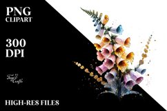 Abstract Foxglove Splash Clipart Product Image 1