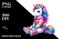 Cute Baby Unicorn, Transparent PNG Product Image 2