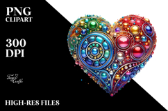 Metallic Heart Digital Painting PNG Product Image 2