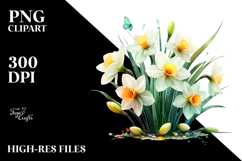 Narcissus Watercolor Splash PNG Product Image 2