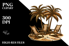 Vintage Tropical Beach Tree Chairs Design Product Image 2