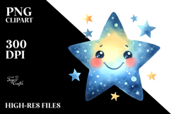 Very Simple Smiling Star PNG Product Image 2