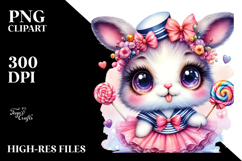 Tutu Rabbit with Sailor Outfit PNG Product Image 2