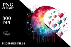 Colorful Boho Star Hearts PNG Product Image 2